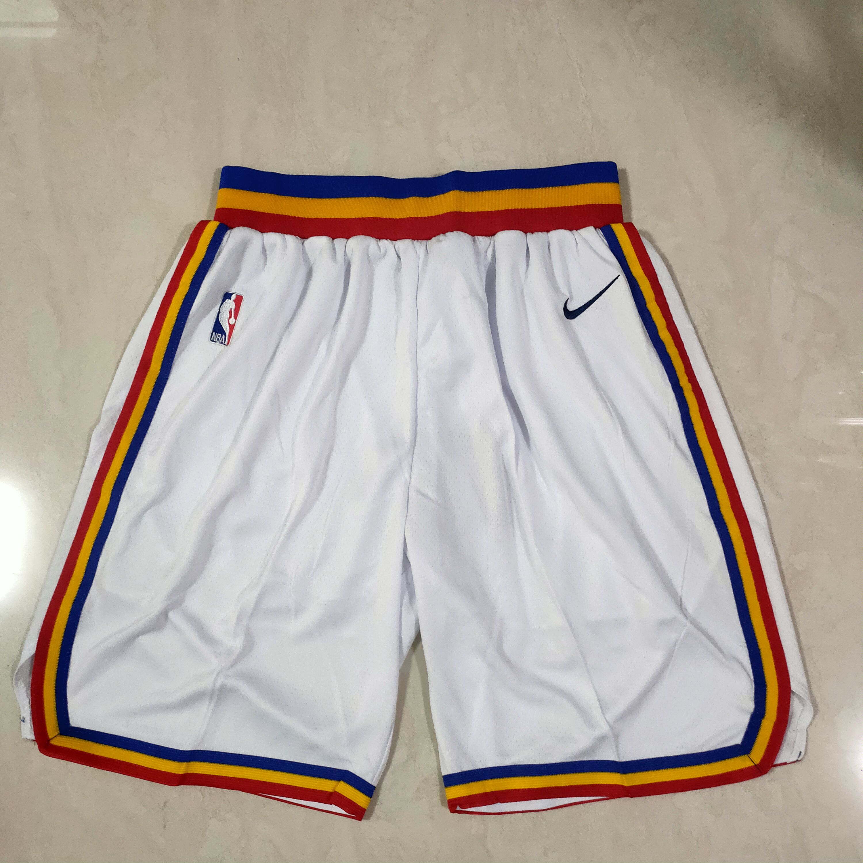 Men NBA Golden State Warriors White Shorts 0416->golden state warriors->NBA Jersey